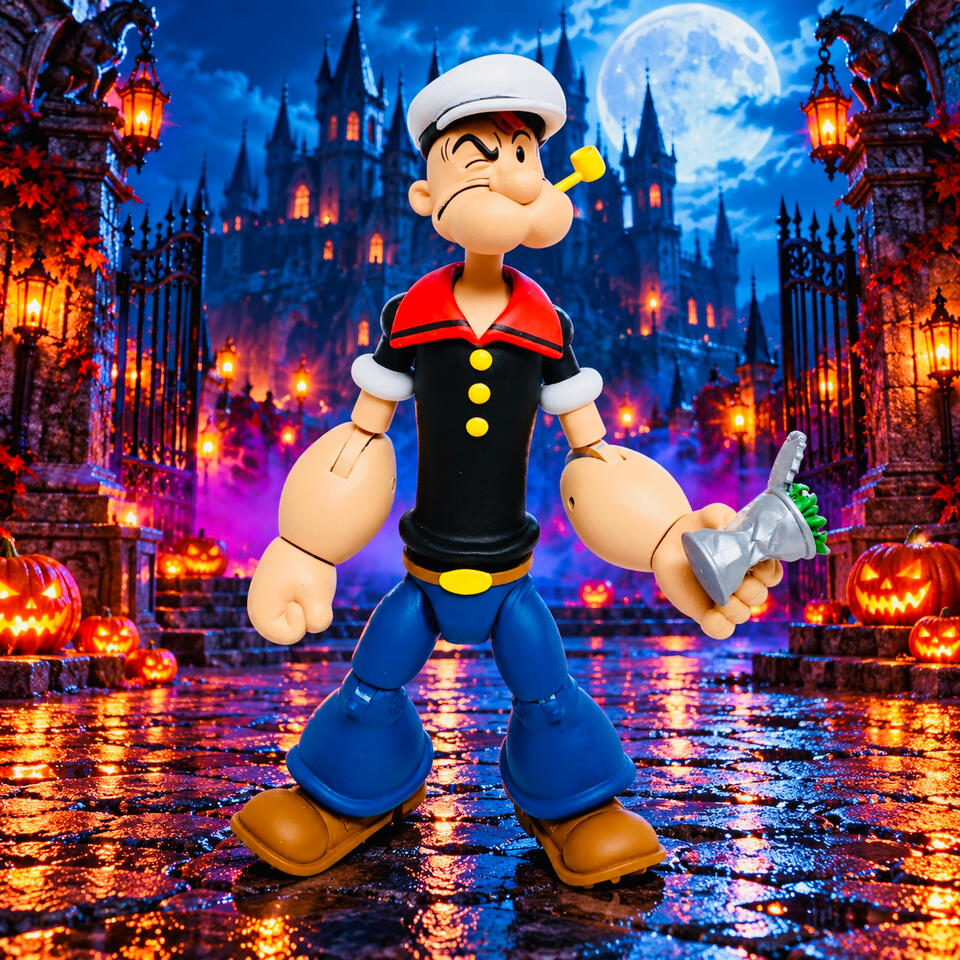 Popeye the Sailor Man Popeye collectible figure in his sailor outfit.